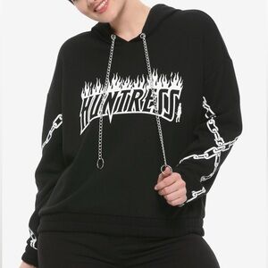 Women’s Her Universe DC Comics Birds of Prey Huntress Chain Semi-Crop Hoodie XL